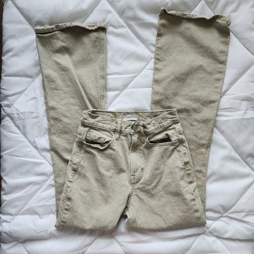 PacSun High Rise Bootcut Beige Denim Jeans Size 24